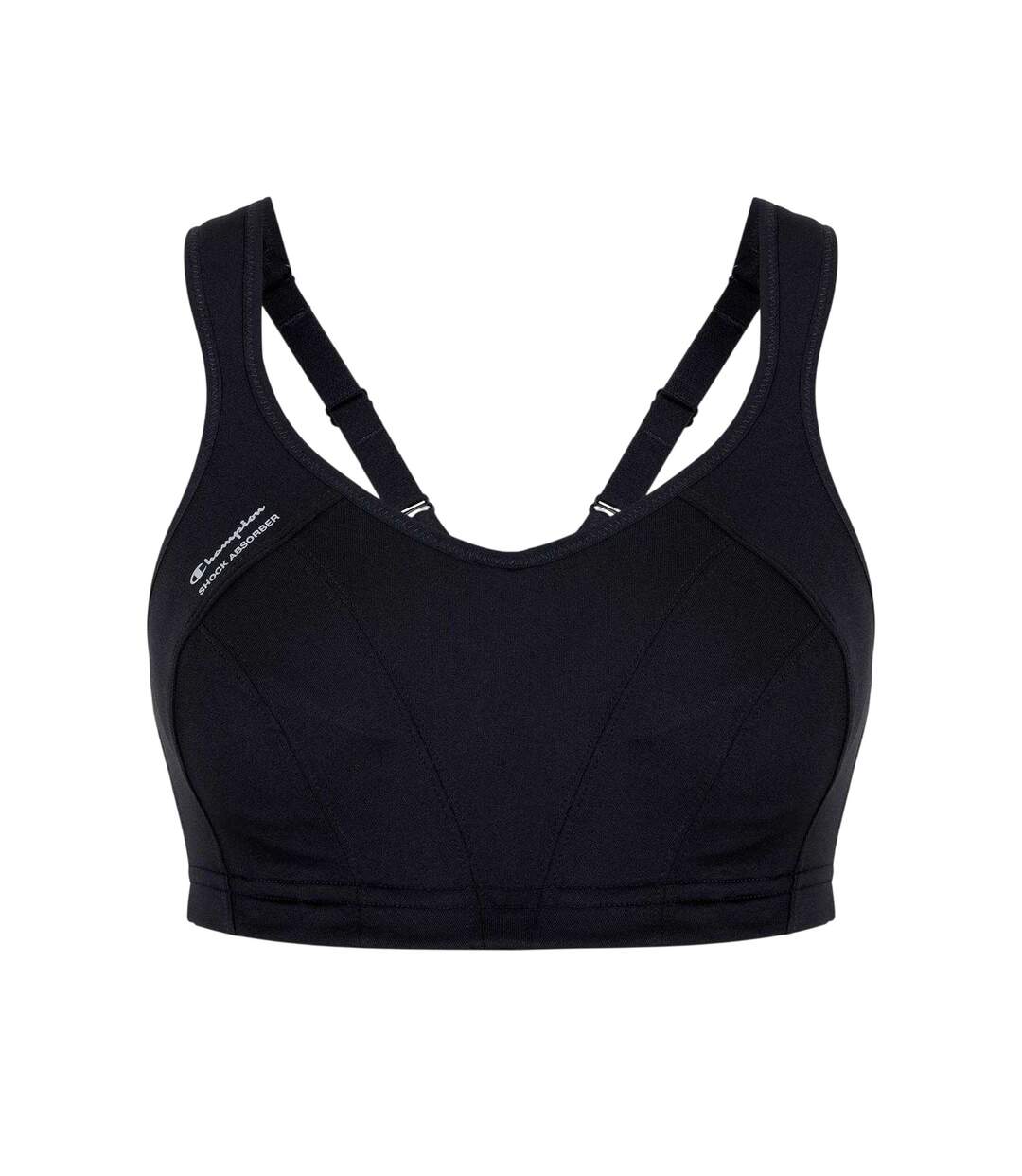 Womens/ladies High Impact Sports Bra Black Champion-2