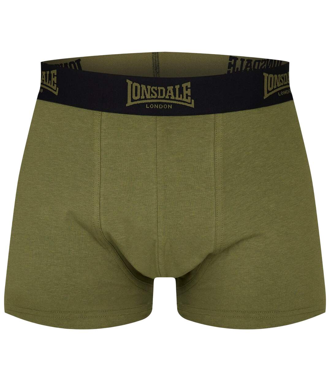 Pack Of 2  Mens Camo Boxer Briefs  Khaki Lonsdale-3
