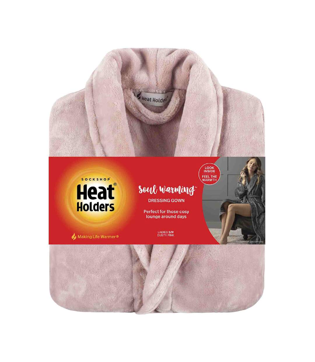 Ladies Soft Fleece Warm Bathrobe Dressing Gown for Winter-2