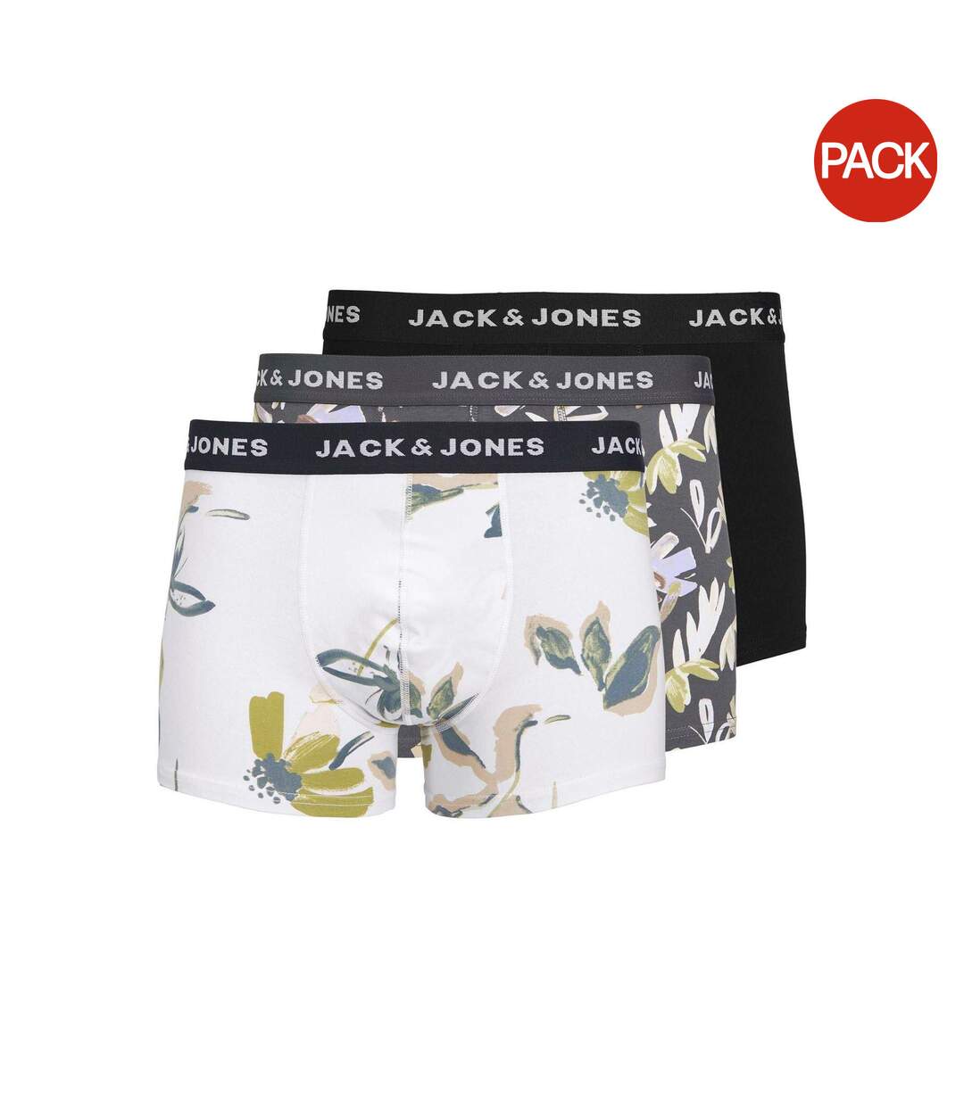 Lot De 3  Boxers Motif/style Abstrait Homme Anthracite Jack And Jones-2