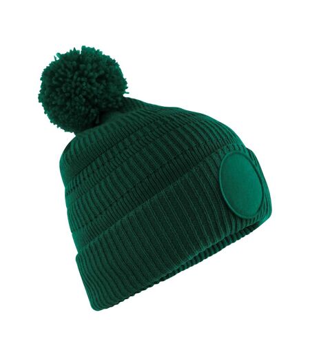 Bonnet Motif/style Écusson Fan Adulte Vert Bouteille Beechfield
