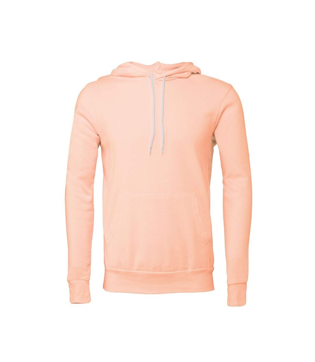 Unisex Adult Polycotton Pullover Hoodie Peach Bella + Canvas-1