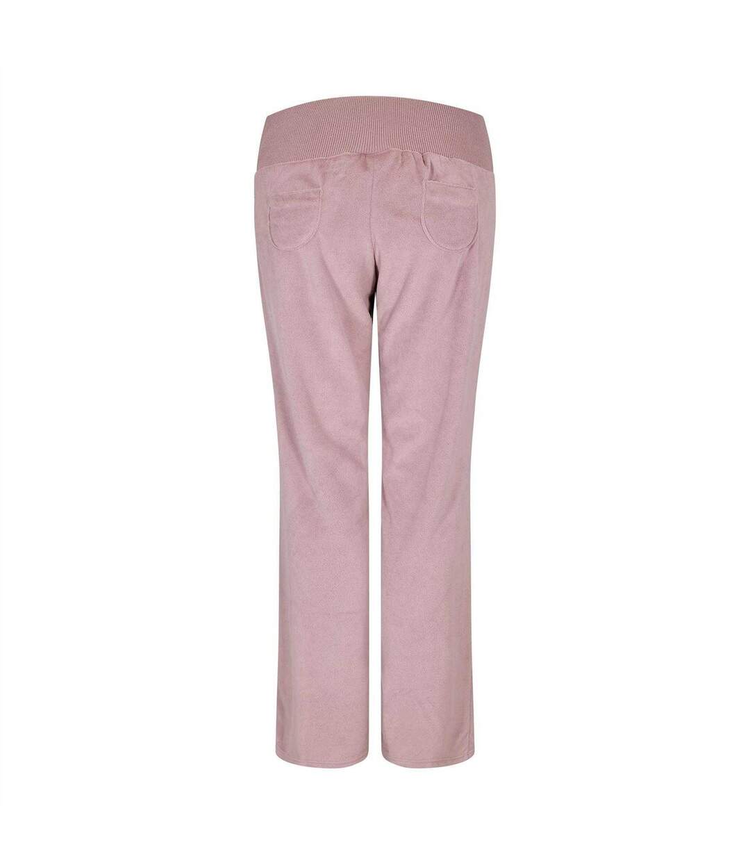 Womens/ladies Brushed Fleece Jogging Bottoms Pink Puma-2