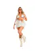 Womens/ladies Distressed Crochet Mini Skirt White Missy Empire-1