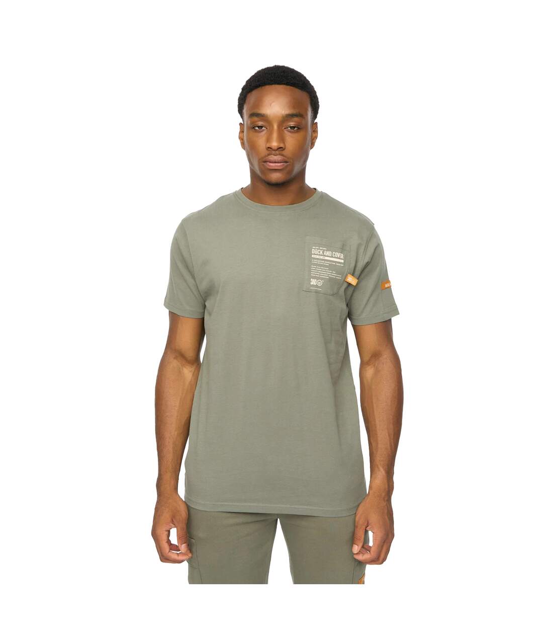 T-shirt Adamsberg Homme Olive Foncé Duck And Cover-2