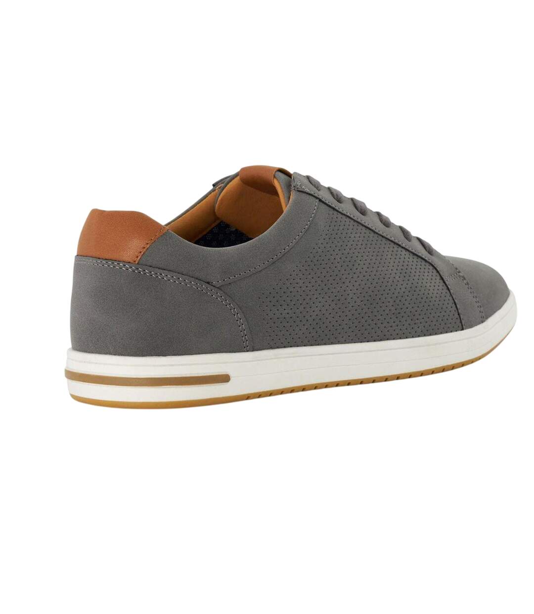 Mens Tezzy Canvas Low Cut Trainers Grey Dune London-2