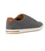 Mens Tezzy Canvas Low Cut Trainers Grey Dune London-2