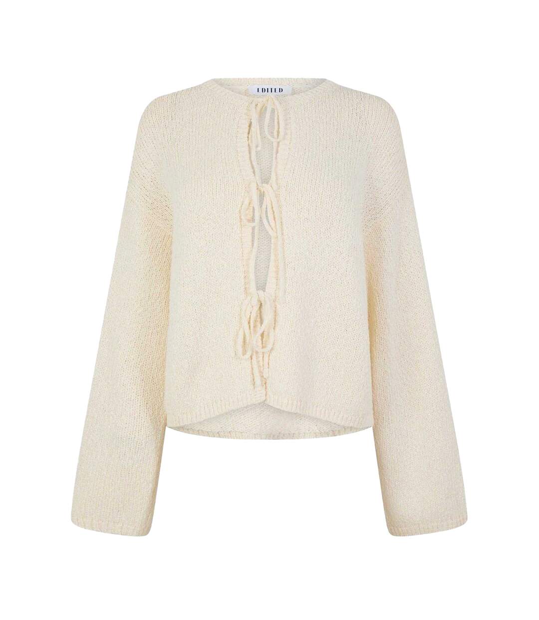 Womens/ladies Salma Tie Oversized Cardigan Gardenia Edited-2
