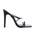 Womens/ladies Leather Strappy Lightweight High Heel Sandals Black Where´s That From-3