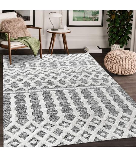 Tapis salon et chambre tissé motif scandinave PISTIOU