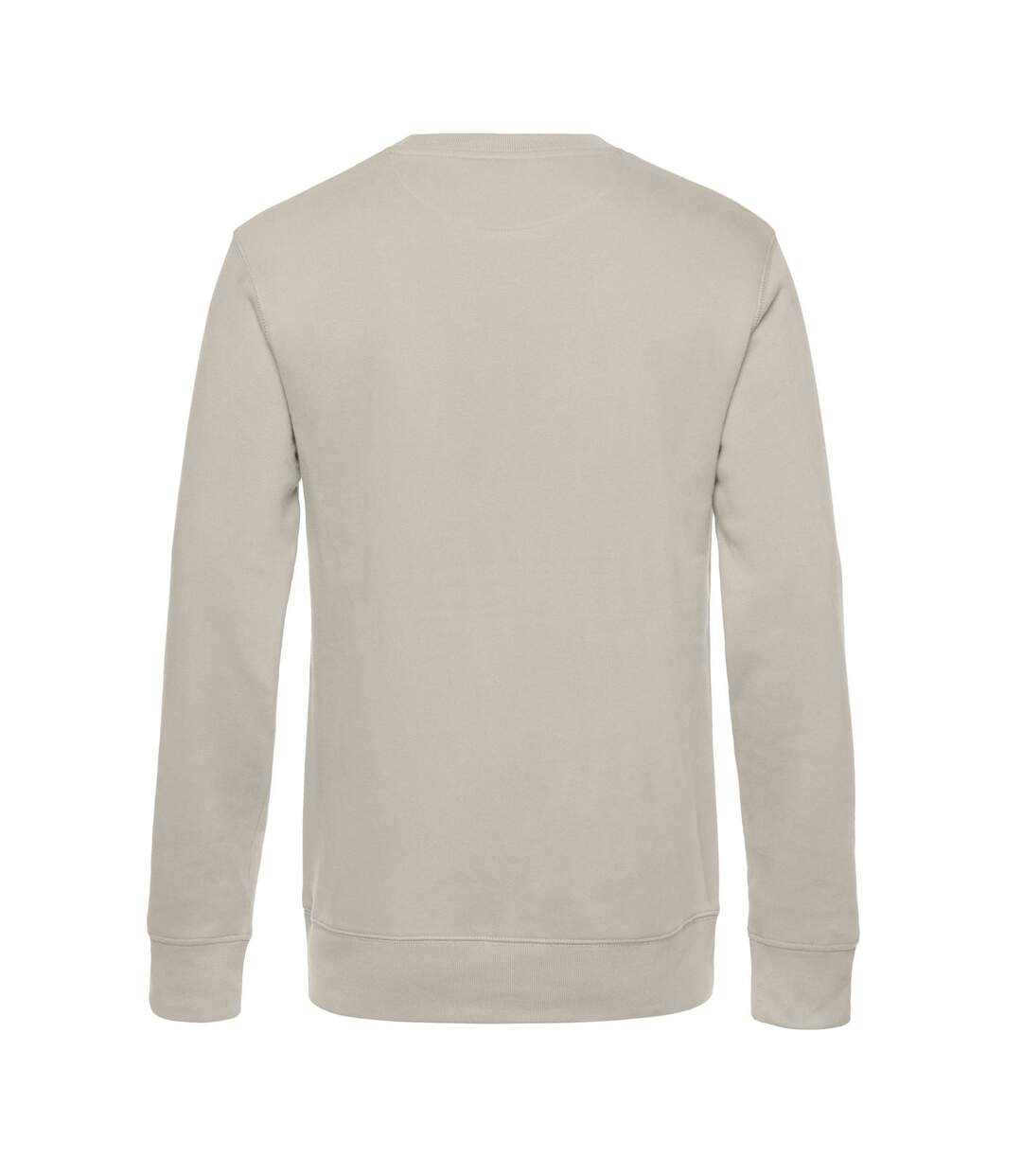 Mens king crew neck jumper grey fog B&C