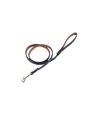 Laisse pour Chien en Cuir de Vache Véritable 120cm Noir