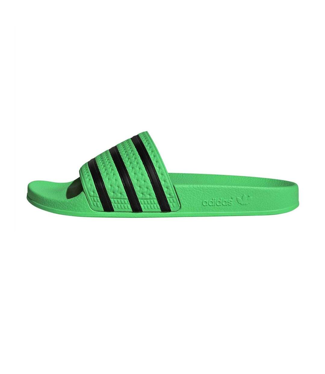 Unisex Adult Adilette 3 Stripes Flat Sandals Green Adidas-2