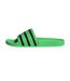Unisex Adult Adilette 3 Stripes Flat Sandals Green Adidas-2