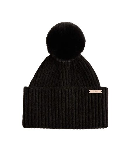 Unisex Adult Winter Bobble Hat Black Ted Baker