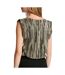 T-Shirt noir/doré femme morgan plisse foil-2