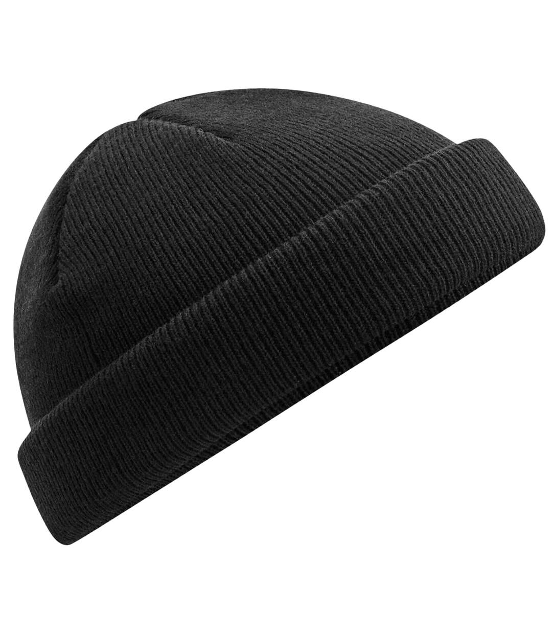 Fisherman Mini Recycled Beanie Black Beechfield-2