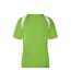 T-shirt Course À Pied Femme Vert Citron Blanc James And Nicholson-2