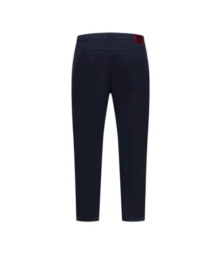 D555 Chino Extensible Et Effilé Motif/style Uni Kelvin Homme Bleu Marine Duke
