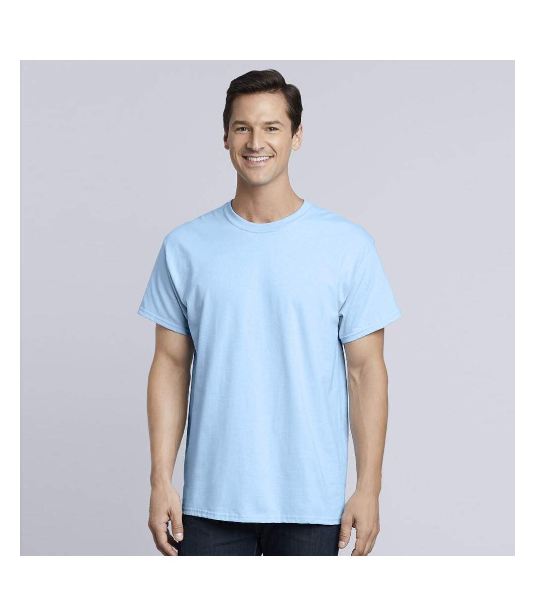 T-shirt À Manches Courtes Homme Bleu Ciel Russell-1