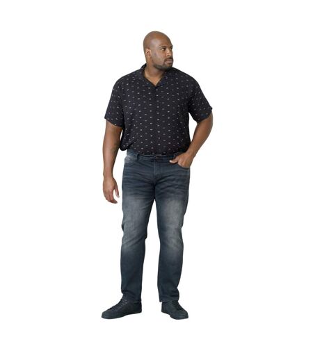 Duke Mens Benson King Size Tapered Fit Stretch Jeans (Grey Stonewash) - UTDC181