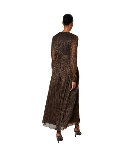 Principles Womens/Ladies Plisse Pleated Midi Dress (Bronze) - UTDH6778