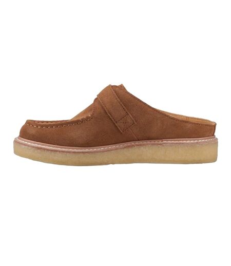 Womens/ladies Captain´s Nubuck Mules Tan Sperry