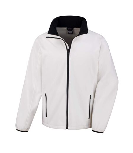 Result Mens Core Printable Softshell Jacket (White/ Black) - UTRW3697