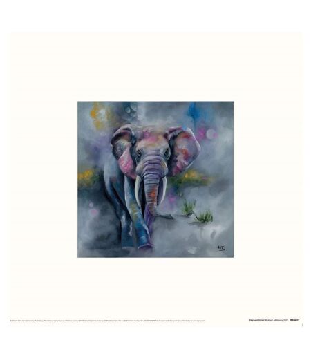 Alison Mcilkenny - Imprimé ELEPHANT STRIDE (Gris) (30 cm x 30 cm) - UTPM4925