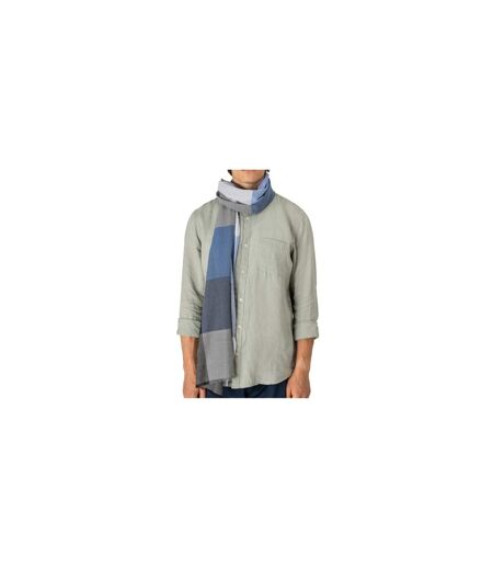 Écharpe Motif/style À Carreaux Adulte Taille Unique Gris Bleu Spasso