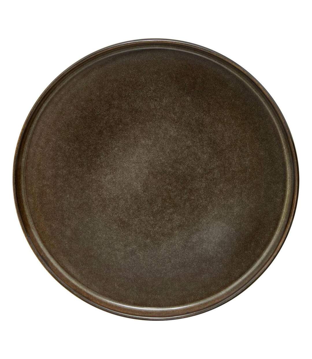Lot de 6 Assiettes Plates Terre Inconnue 27cm Marron-1