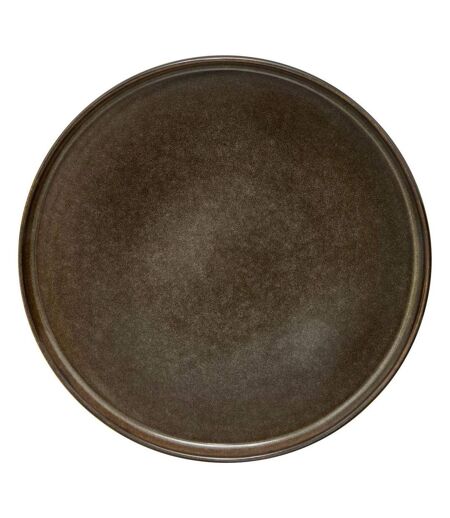 Lot de 6 Assiettes Plates Terre Inconnue 27cm Marron