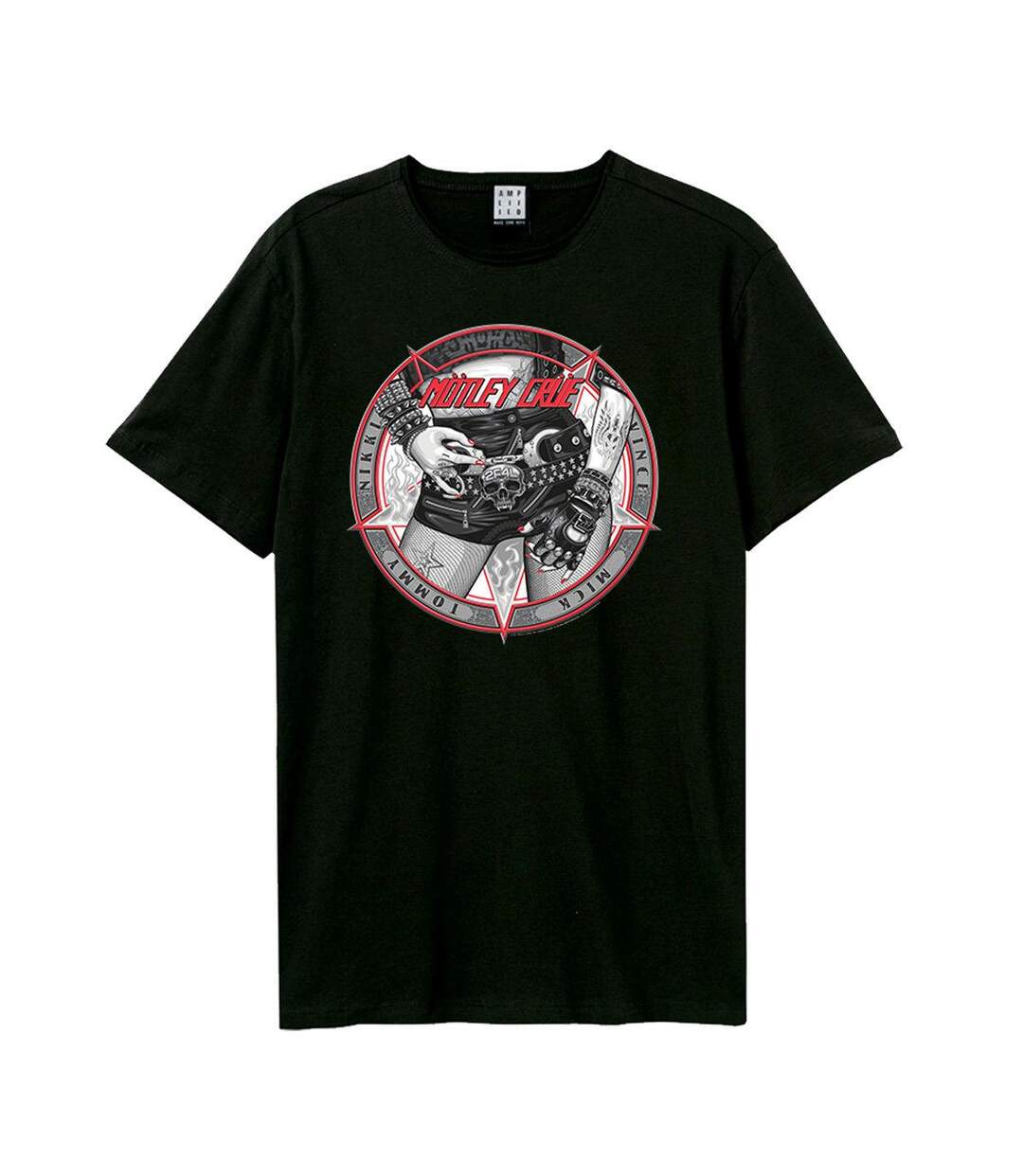 T-shirt Style Mötley Crüe Fish Nets Adulte Noir Amplified-1