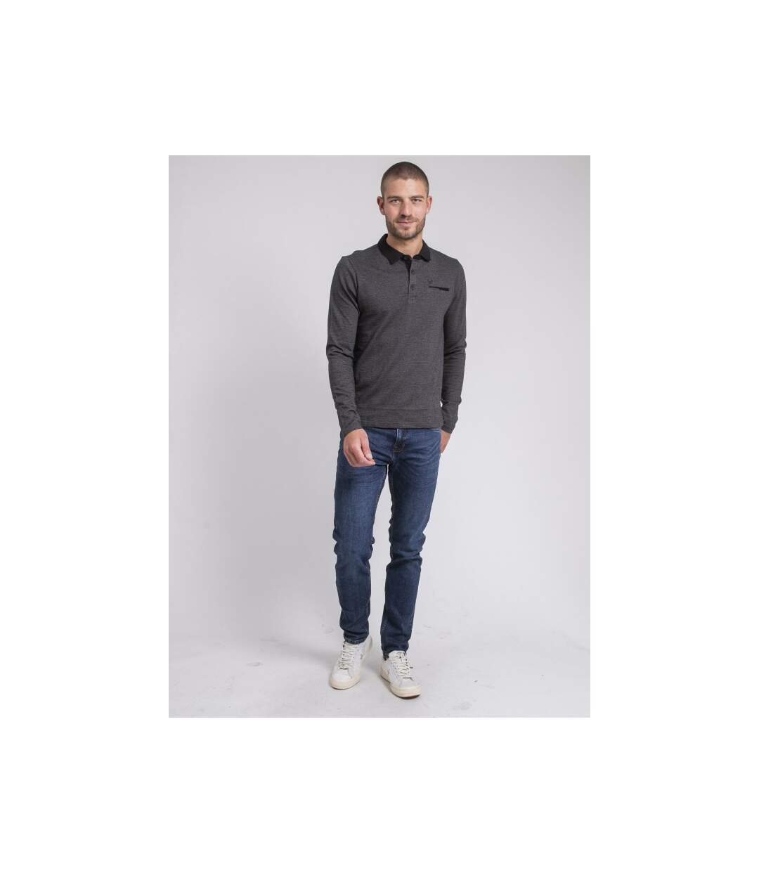 Polo manches longues pur coton PAGNY-3