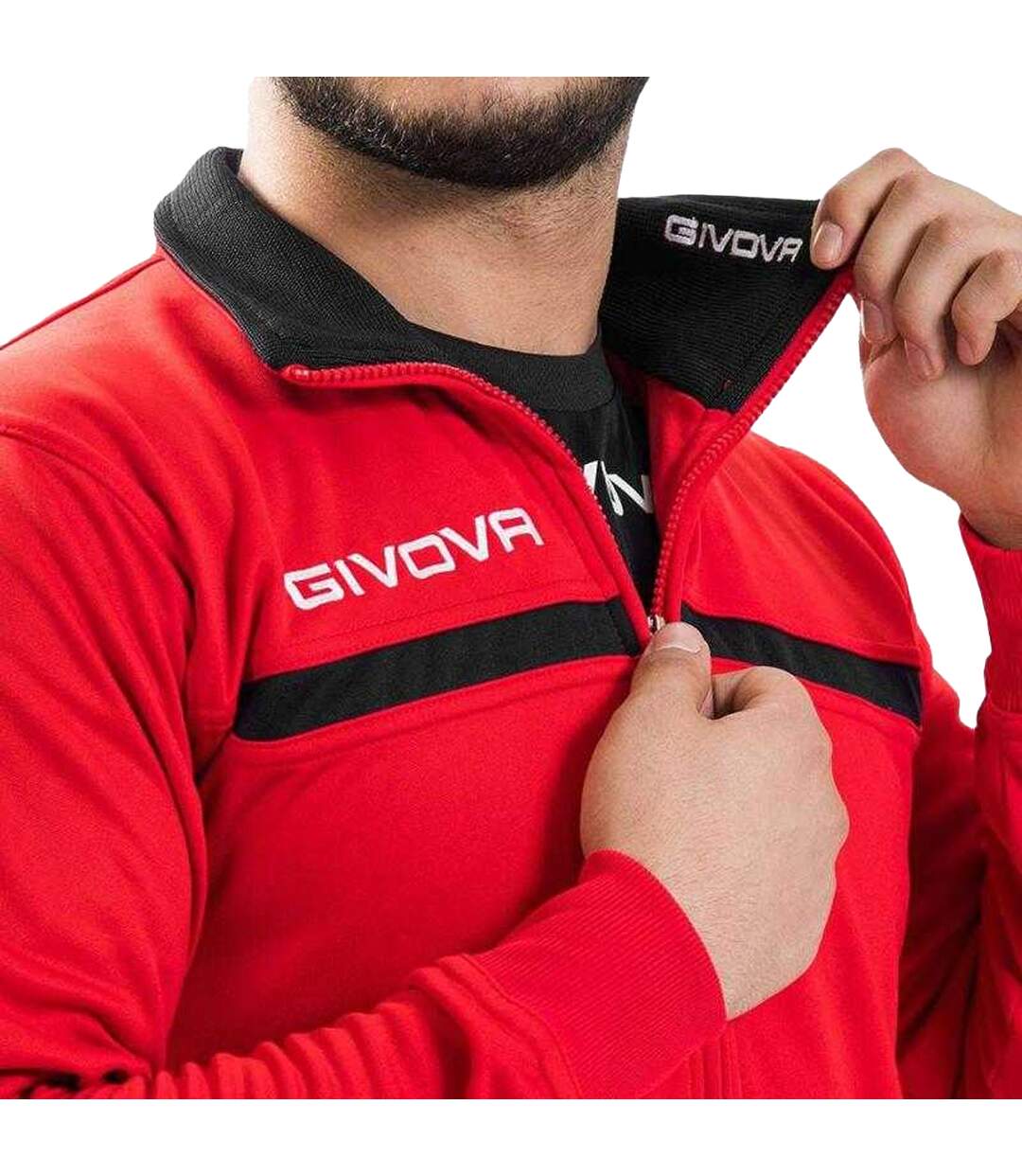 Ensemble De Survêtement Tuta One Homme Rouge Noir Givova-3