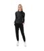 Womens/ladies Bandit Faux Leather Biker Jacket Black Only-3