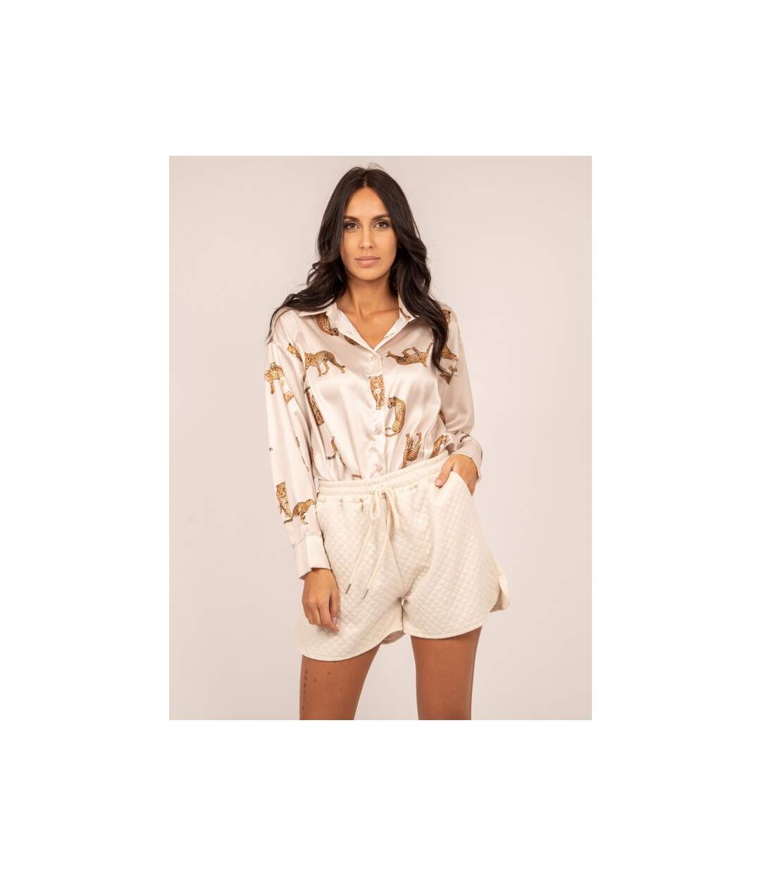 Chemise satin motifs ORACIO - Dona X Lisa-1