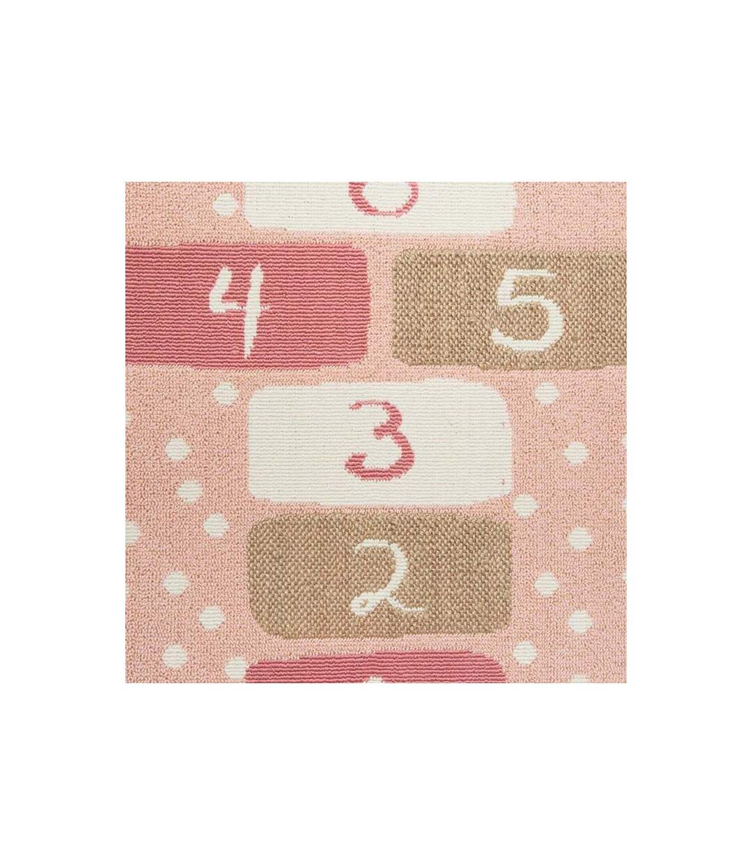 Tapis Déco pour Enfant Marelle 80x150cm Rose-3