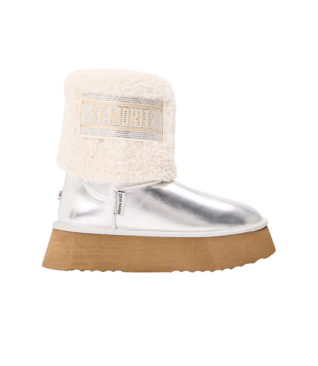 Bottes Coupe Confortable St Moritz Femme Argenté Steve Madden-1