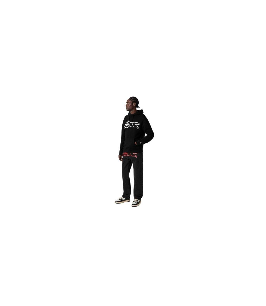 Mens Run Dog Long-sleeved Hoodie Black ICECREAM-1