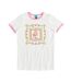 T-shirt Motif/style Point De Croix Et Ringer Adulte Blanc Care Bears-1