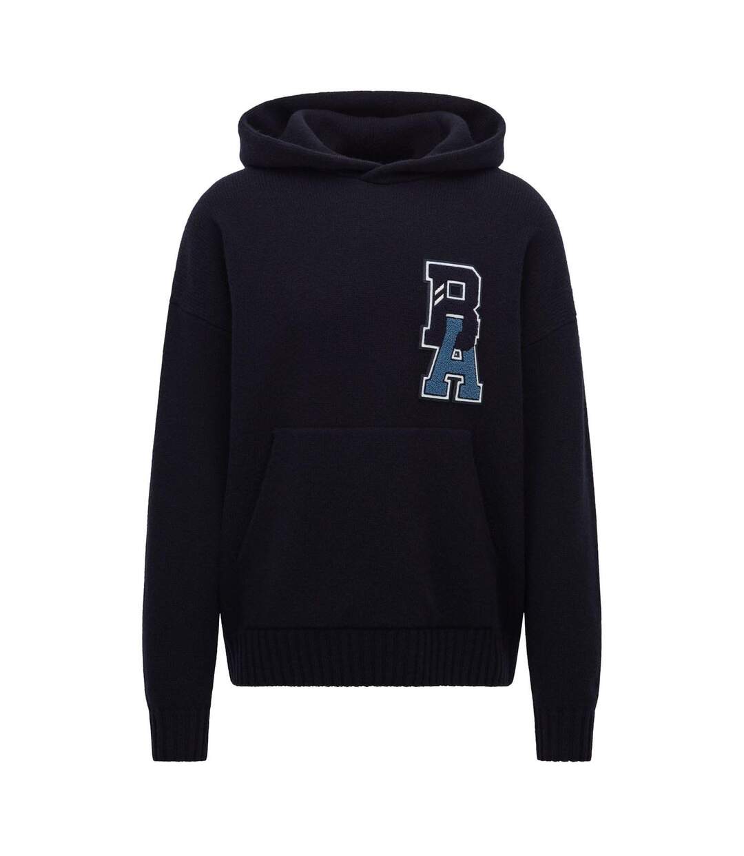 Mens Kroody Knitted Hoodie Navy Boss X Russel-1