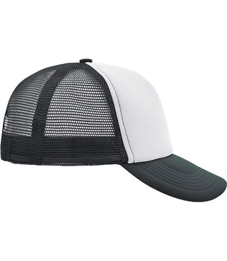 Casquette trucker avec filet style rétro - MB070 - blanc et graphite