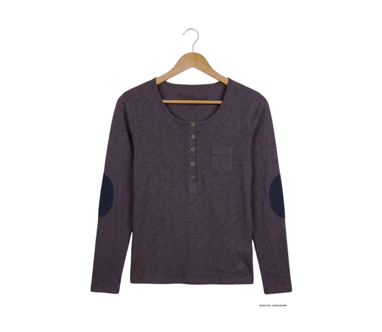 Tee-shirt MAYFLOWER CLOE3G manches longues : le confort urbain en gris ardoise-3