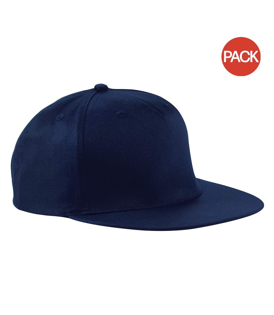 Lot de 2  casquettes rétro adulte bleu marine Beechfield-1