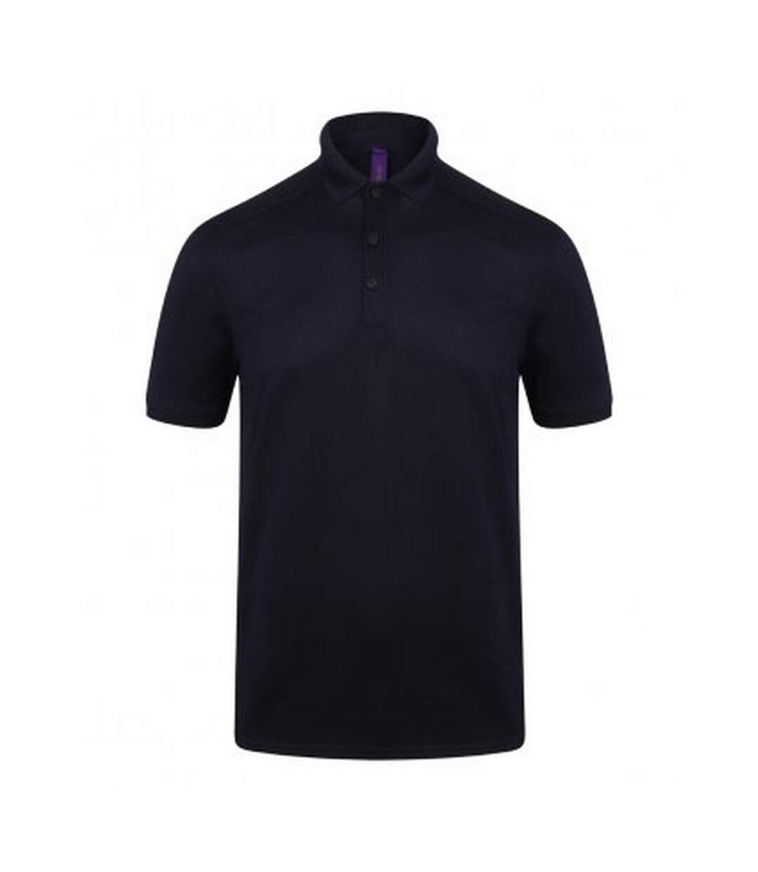 Mens stretch microfine pique polo shirt oxford navy Henbury