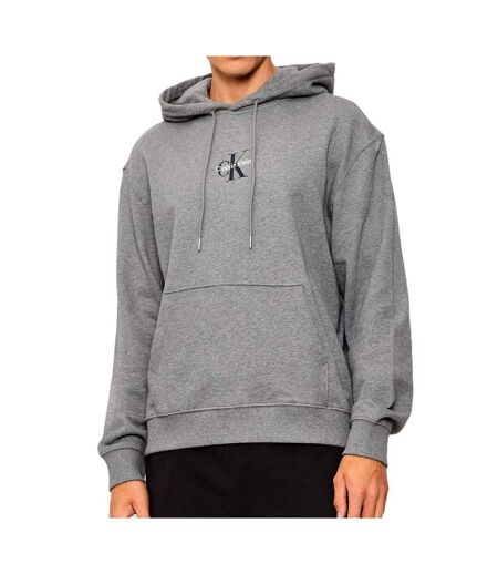 Sweat à capuche gris homme calvin klein jeans  350 terry micro