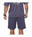 Mens Fleece Circle Sweat Shorts Thunder Grey Blank Essentials-4