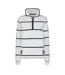 Womens/ladies Striped Quarter Zip Long-sleeved Sweatshirt White Lazy Jacks-1