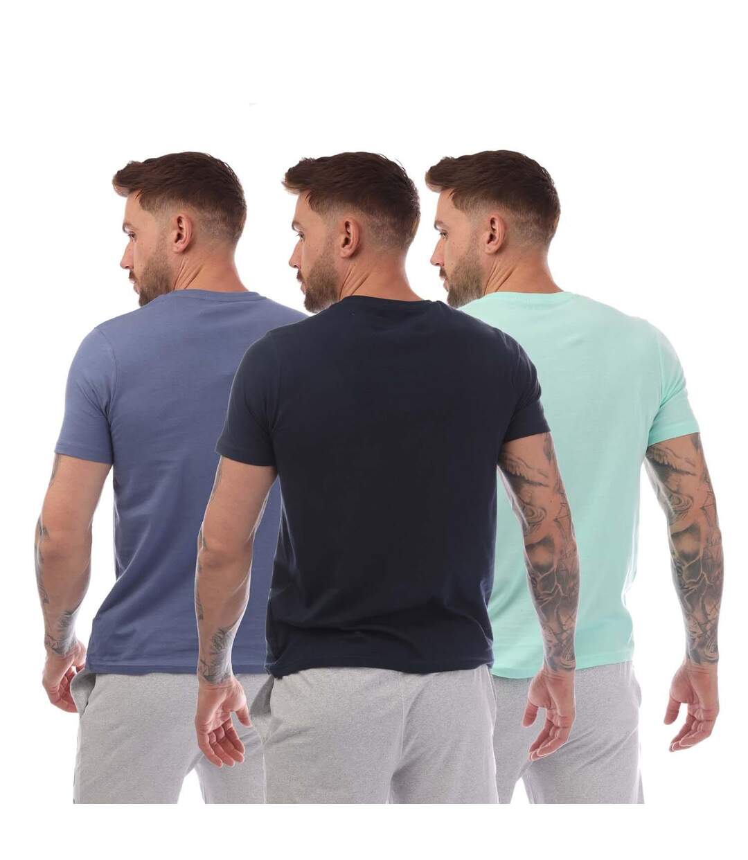 T-shirts Tordh Homme Bleu Bleu Marine Vert Menthe Nicce-2